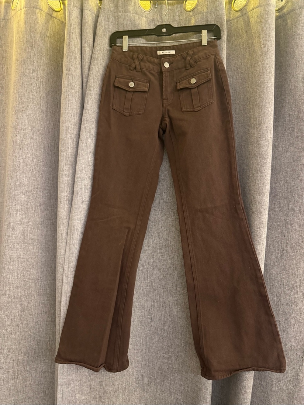 PacSun low rise flare brown pants 24